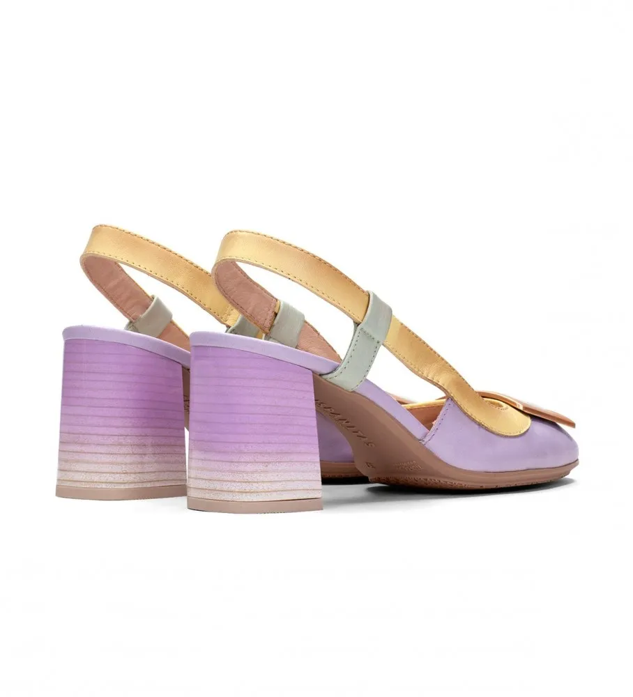 ZAPATOS DE PIEL AUSTRALIA LILA ALTURA TACóN 6,5CM