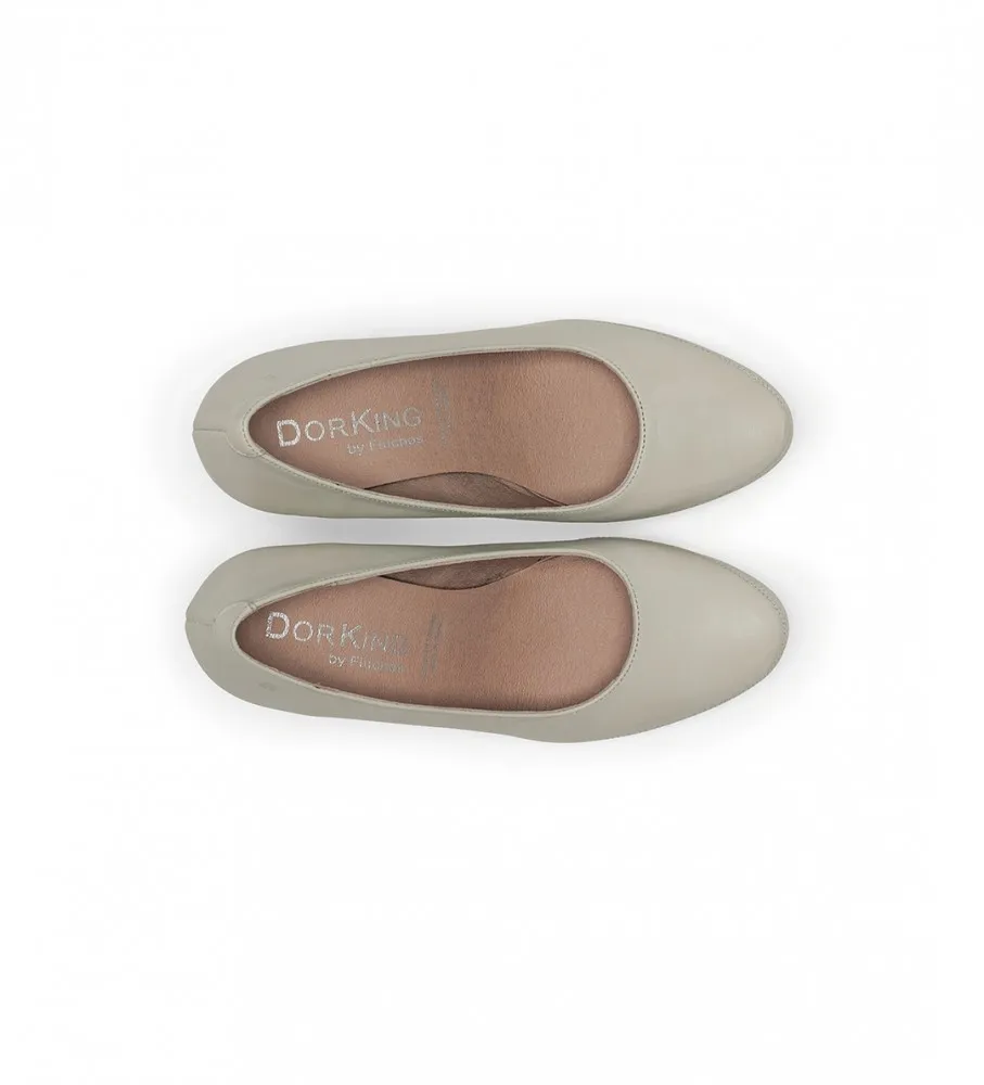 ZAPATOS DE PIEL BLESA BLANCO ALTURA TACóN 6CM