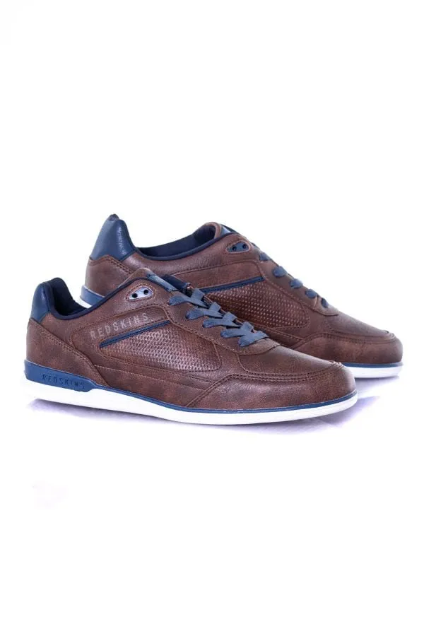 Zapatos De Piel Hombre Redskins Aurore Chataigne Marine