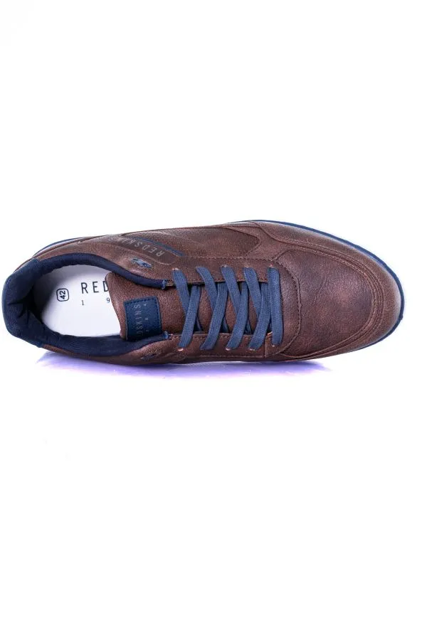 Zapatos De Piel Hombre Redskins Aurore Chataigne Marine