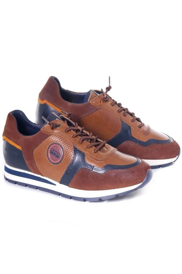 Zapatos De Piel Hombre Redskins Stitch2 Cognac Marine