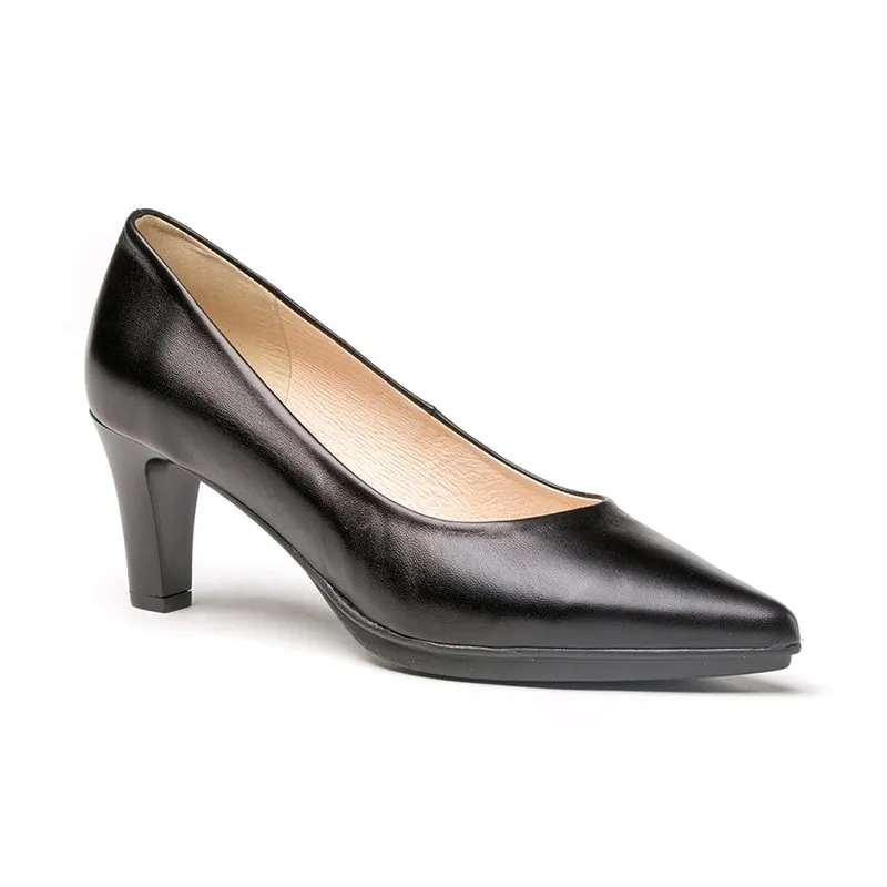 Zapatos De Salón Confort Mujer Piel Napa Tacón Medio 1498 Negro, de Eva Mañas