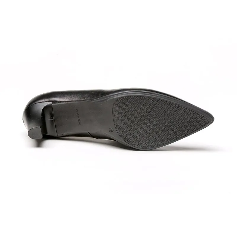 Zapatos De Salón Confort Mujer Piel Napa Tacón Medio 1498 Negro, de Eva Mañas