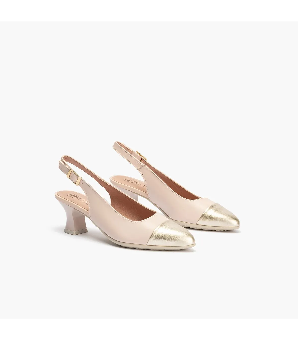 Zapatos de salón de mujer destalonado tacón embudo ROSA