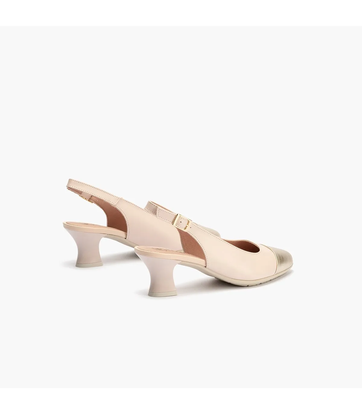 Zapatos de salón de mujer destalonado tacón embudo ROSA