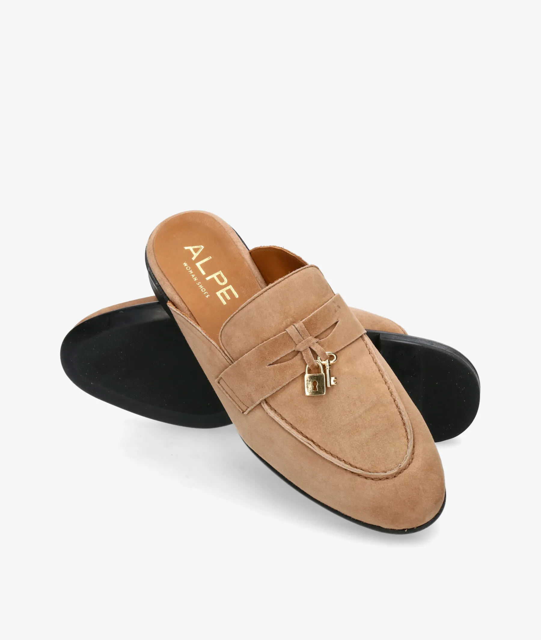 Zapatos de tacón bajo Alpe 5072 en ante cuero