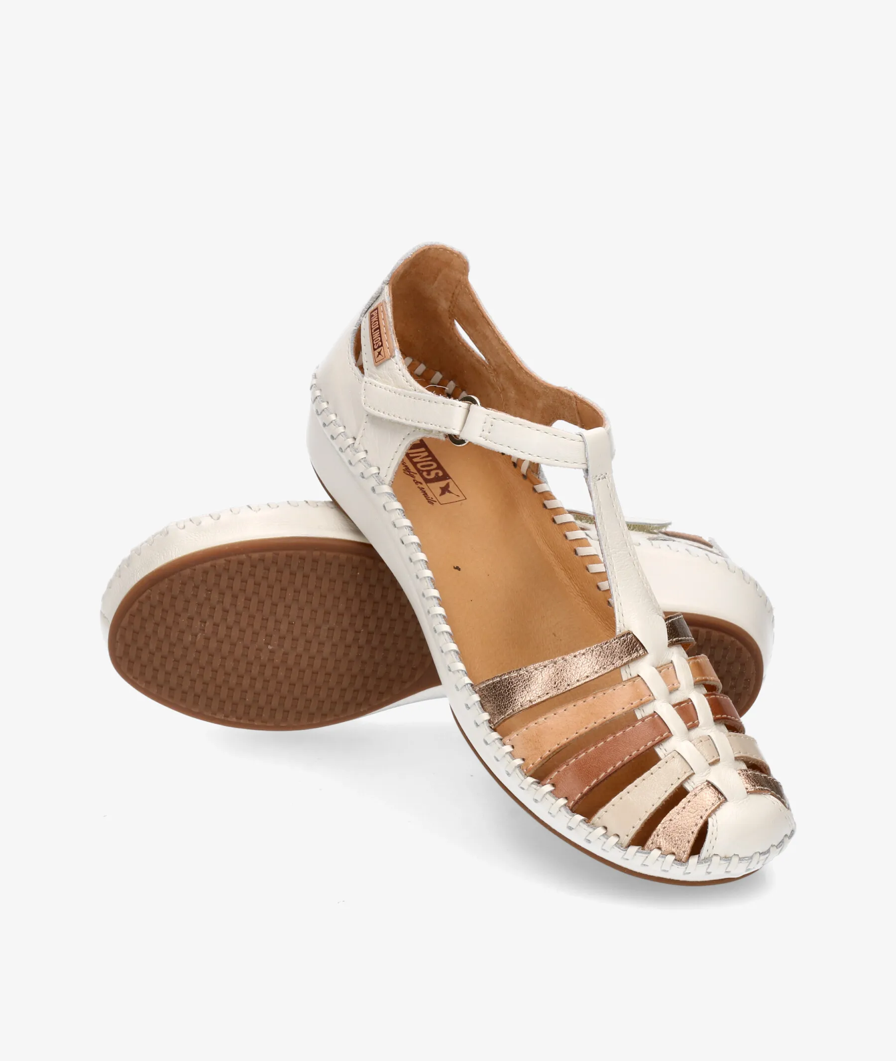 ZAPATOS DE TACóN BAJO PIKOLINOS 6550843 EN HUESO