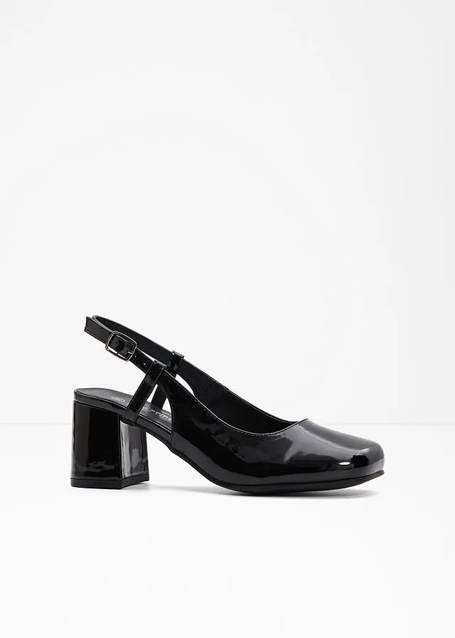 Zapatos de tacón con talón abierto Negro