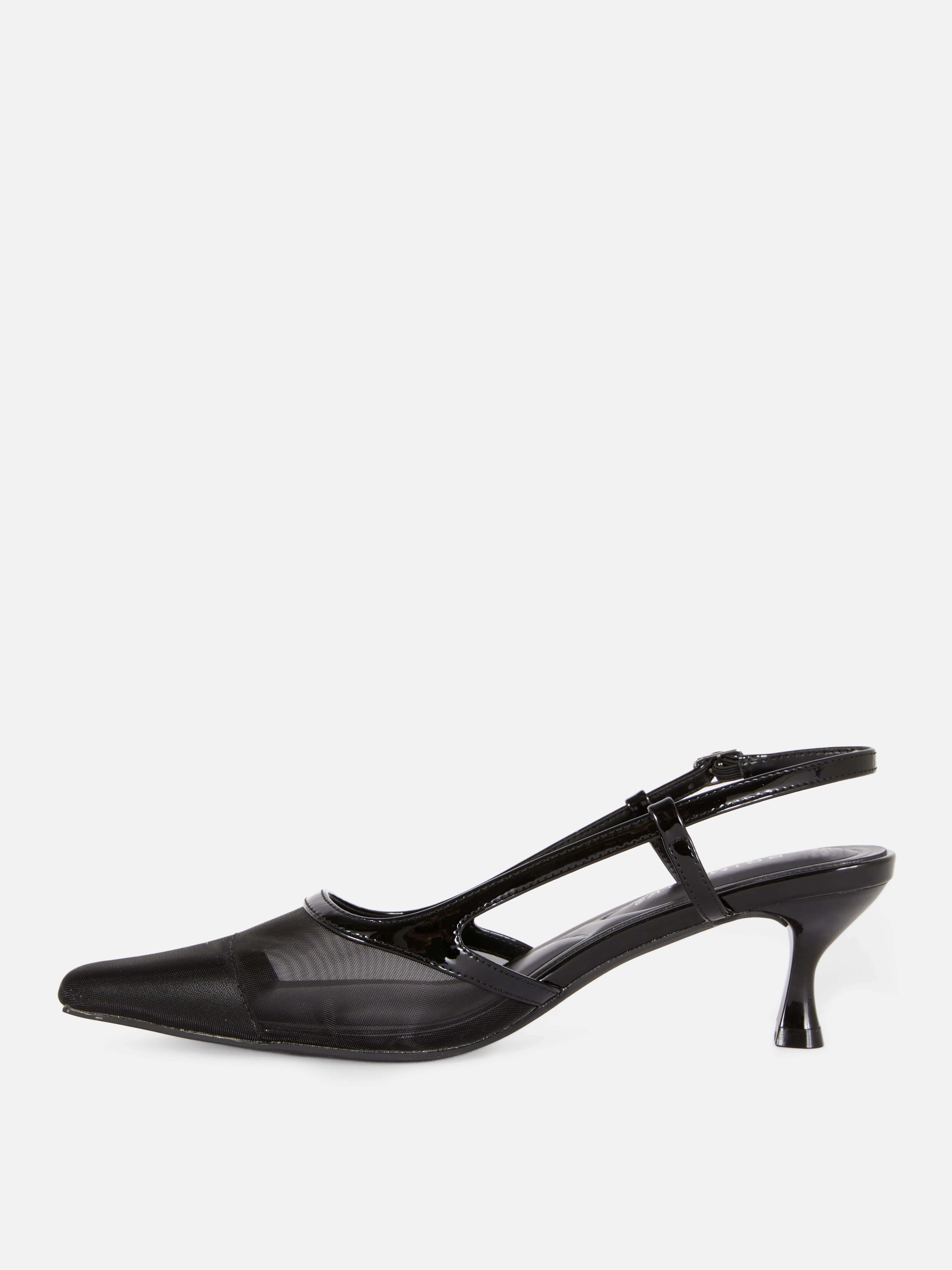 Zapatos de tacón mini con talón descubierto