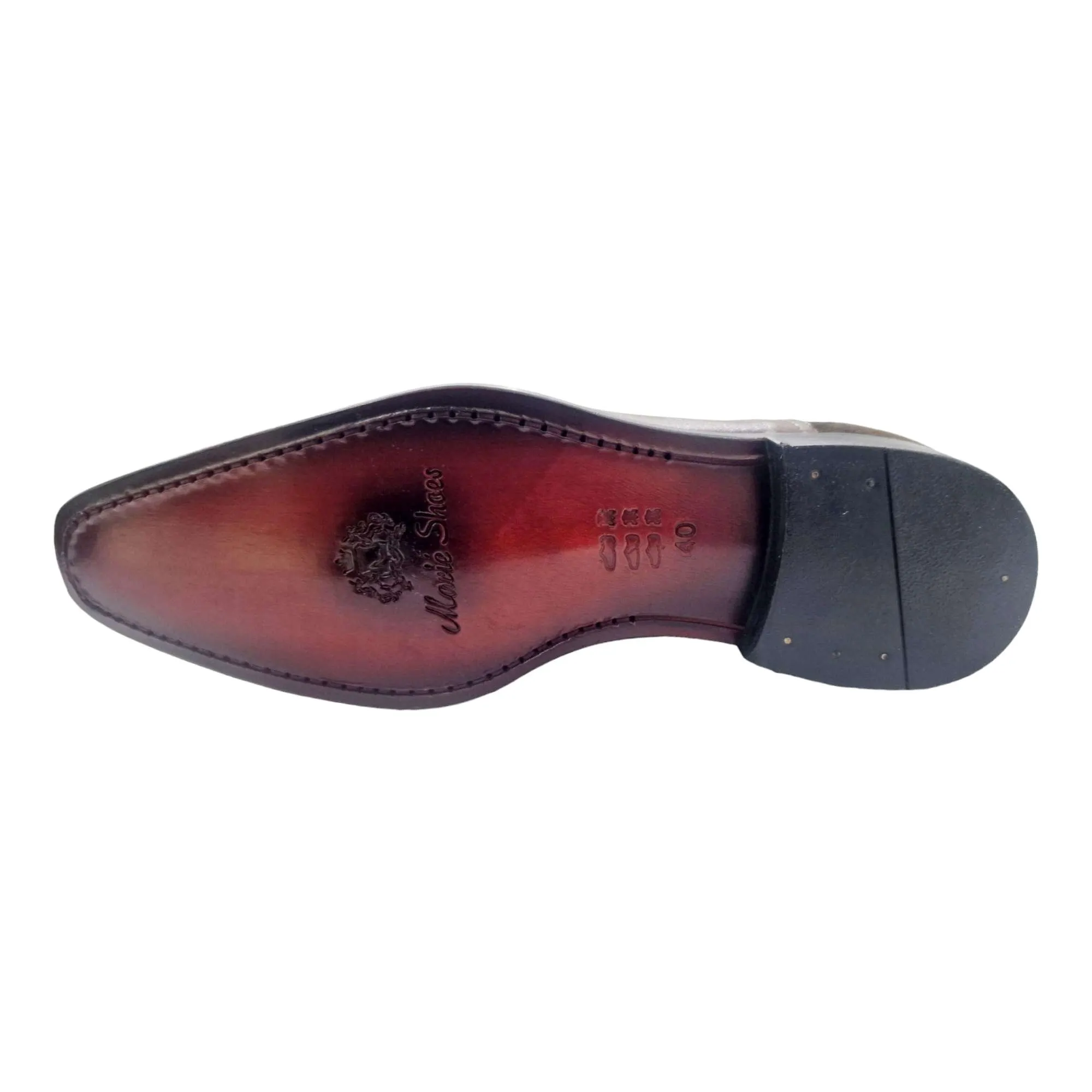 ZAPATOS DE VESTIR HOMBRE BLUCHER COMBINADO CON SERRAJE CUERO