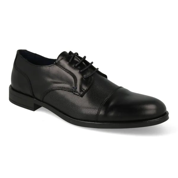 ZAPATOS de VESTIR HOMBRE PIEL MOD. TEMPER NEGRO