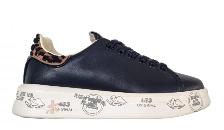 Zapatos deportivos mujer PREMIATA de piel BELLE_6549 negro