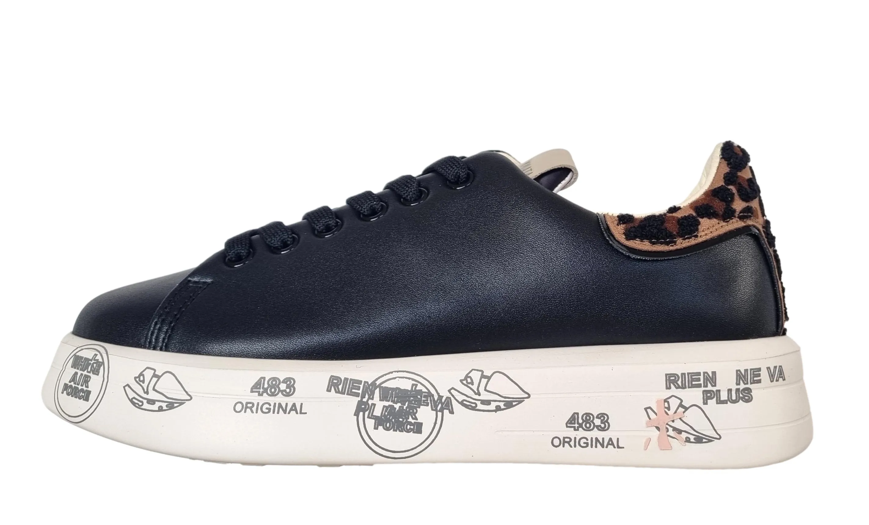 Zapatos deportivos mujer PREMIATA de piel BELLE_6549 negro