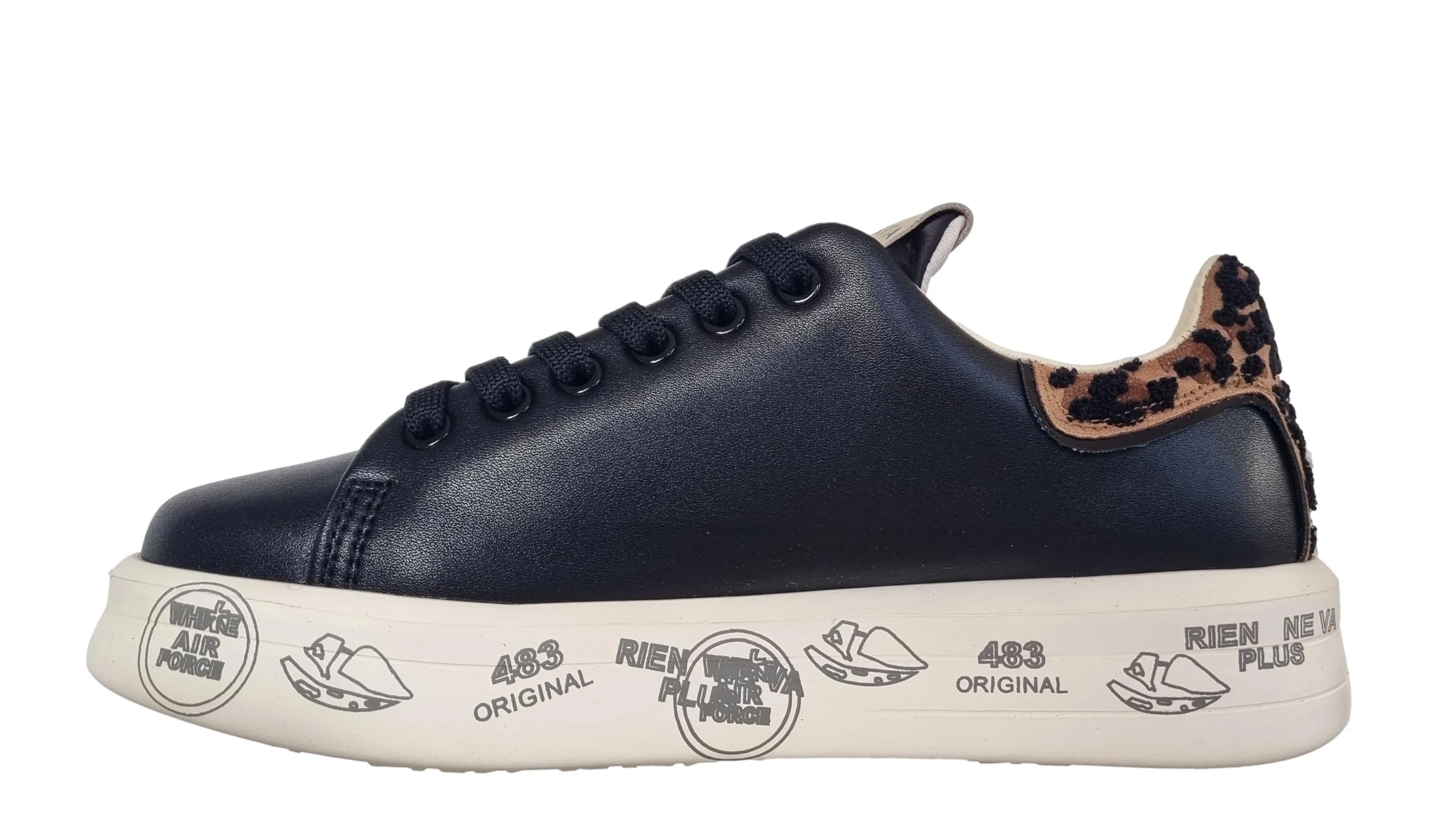 Zapatos deportivos mujer PREMIATA de piel BELLE_6549 negro