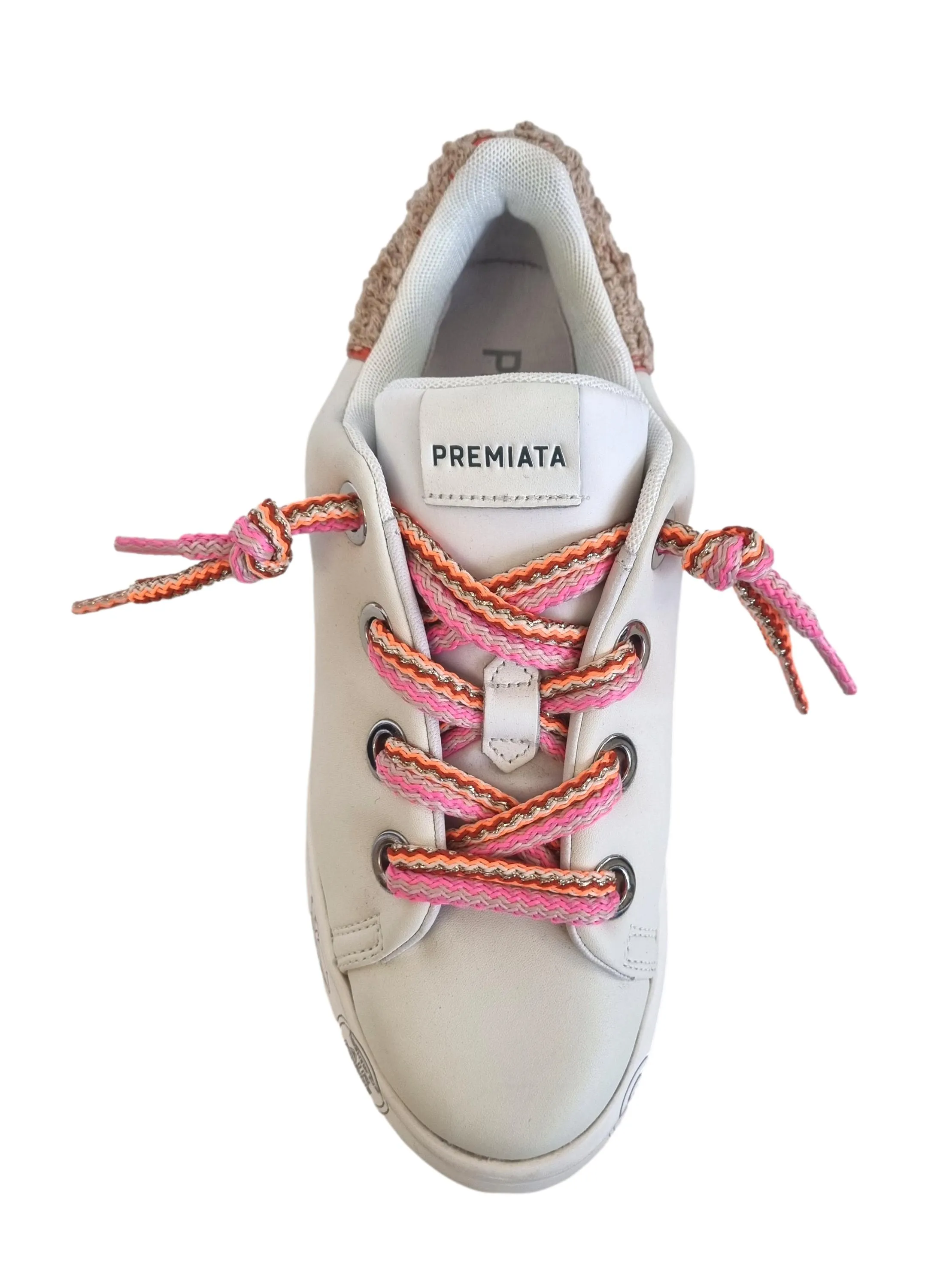 Zapatos deportivos mujer PREMIATA piel BELLE 6551 mantequilla