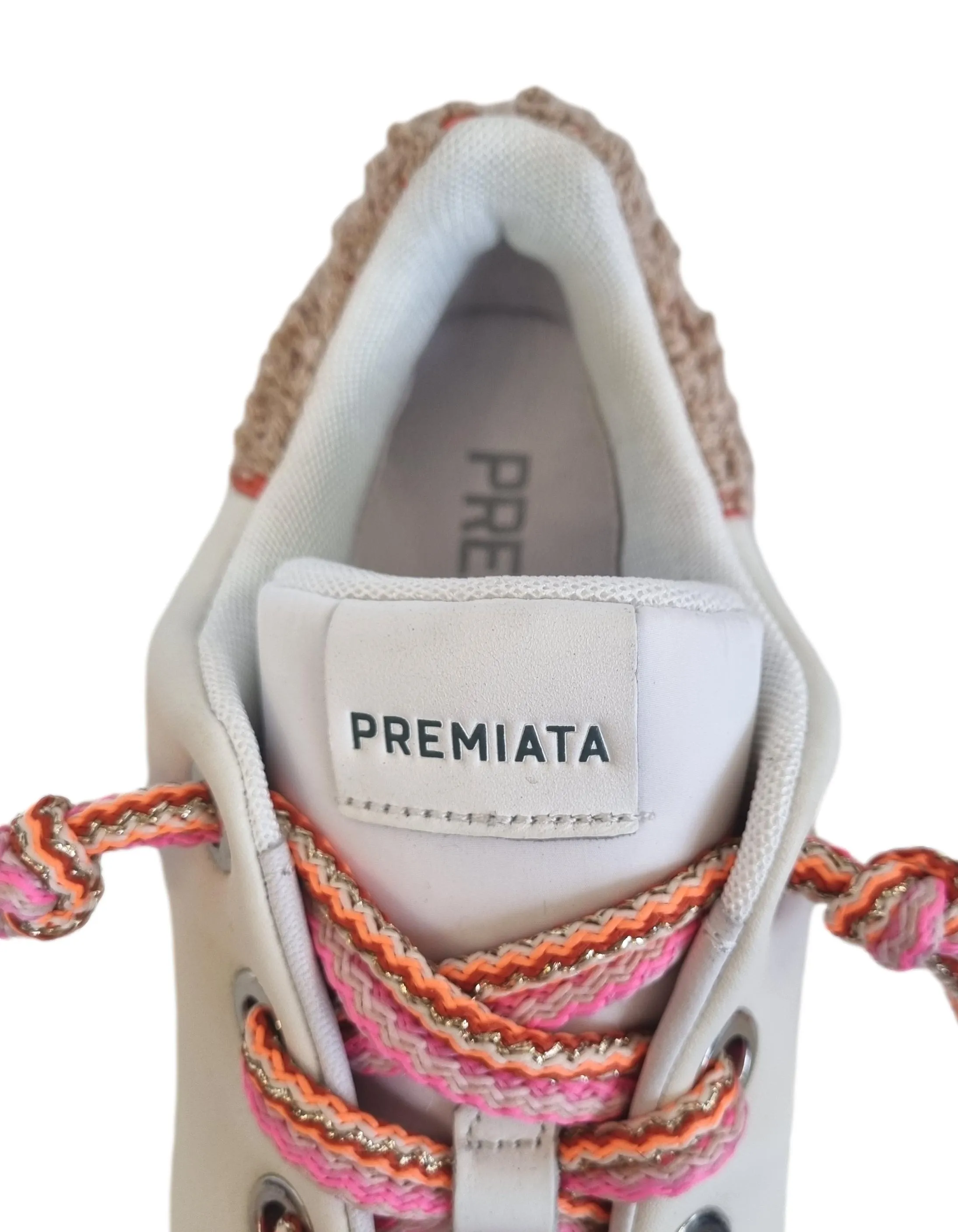 Zapatos deportivos mujer PREMIATA piel BELLE 6551 mantequilla