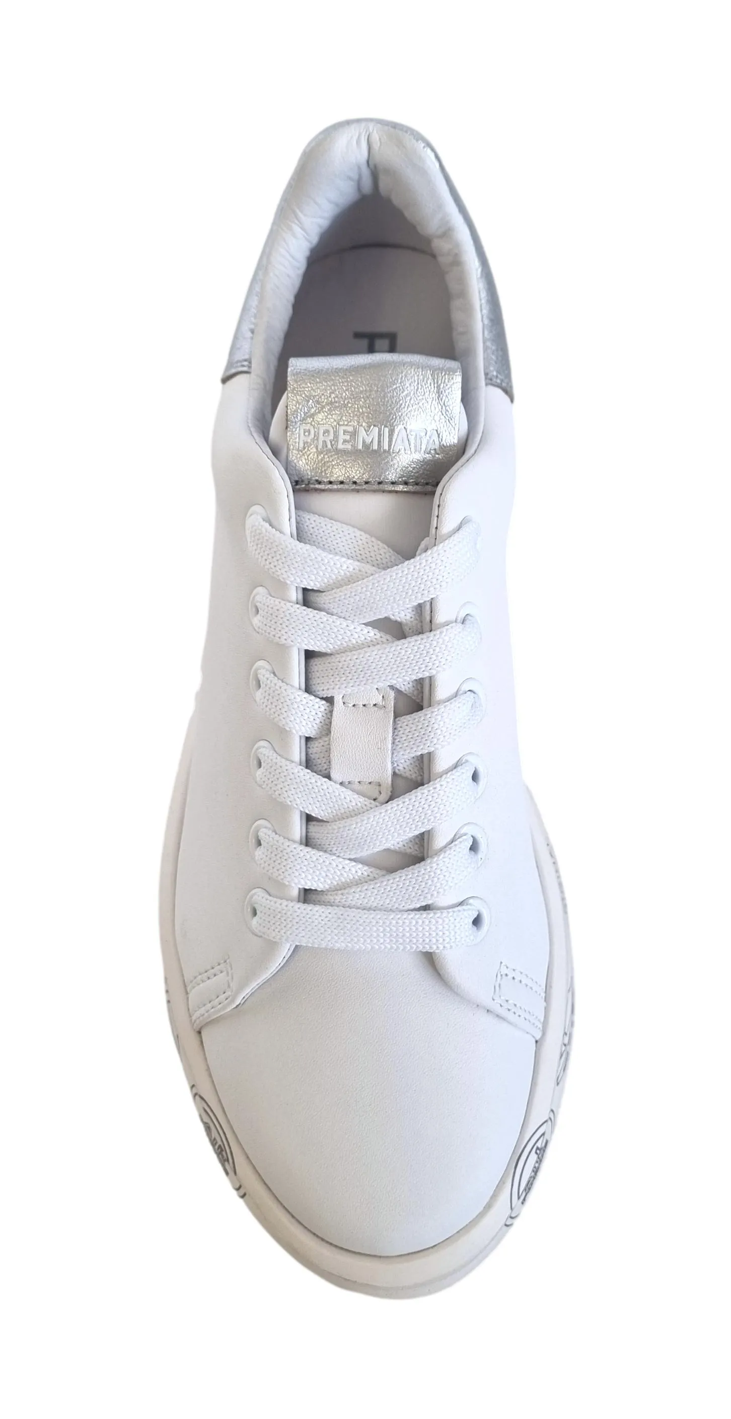 ZAPATOS DEPORTIVOS MUJER PREMIATA PIEL BELLE_6823 BLANCOPLATA