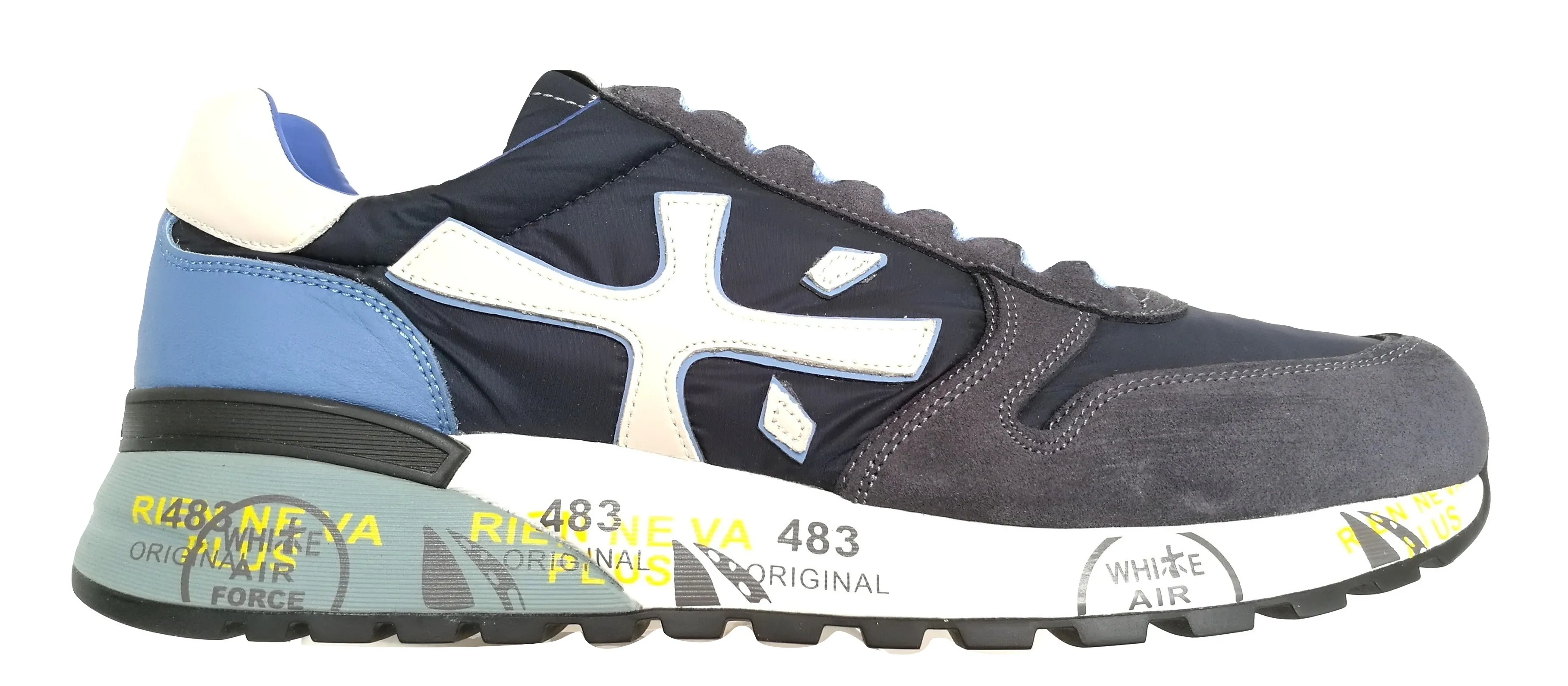 Zapatos deportivos PREMIATA para hombre en tela de ante MICK_1280E azul