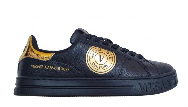 Zapatos deportivos Versace couture de piel para hombre 75YA3SK1 suela de corte n