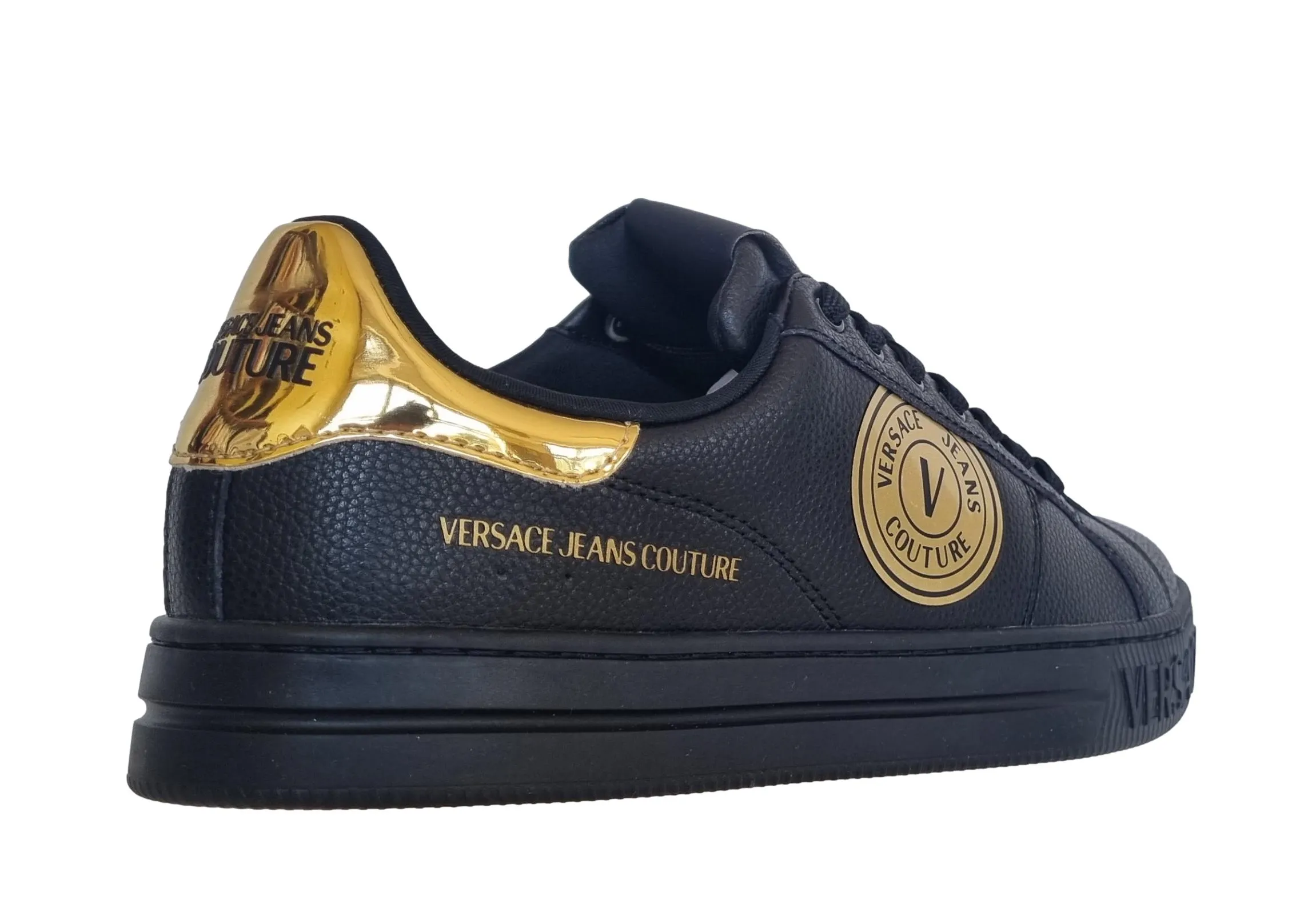 Zapatos deportivos Versace couture de piel para hombre 75YA3SK1 suela de corte n