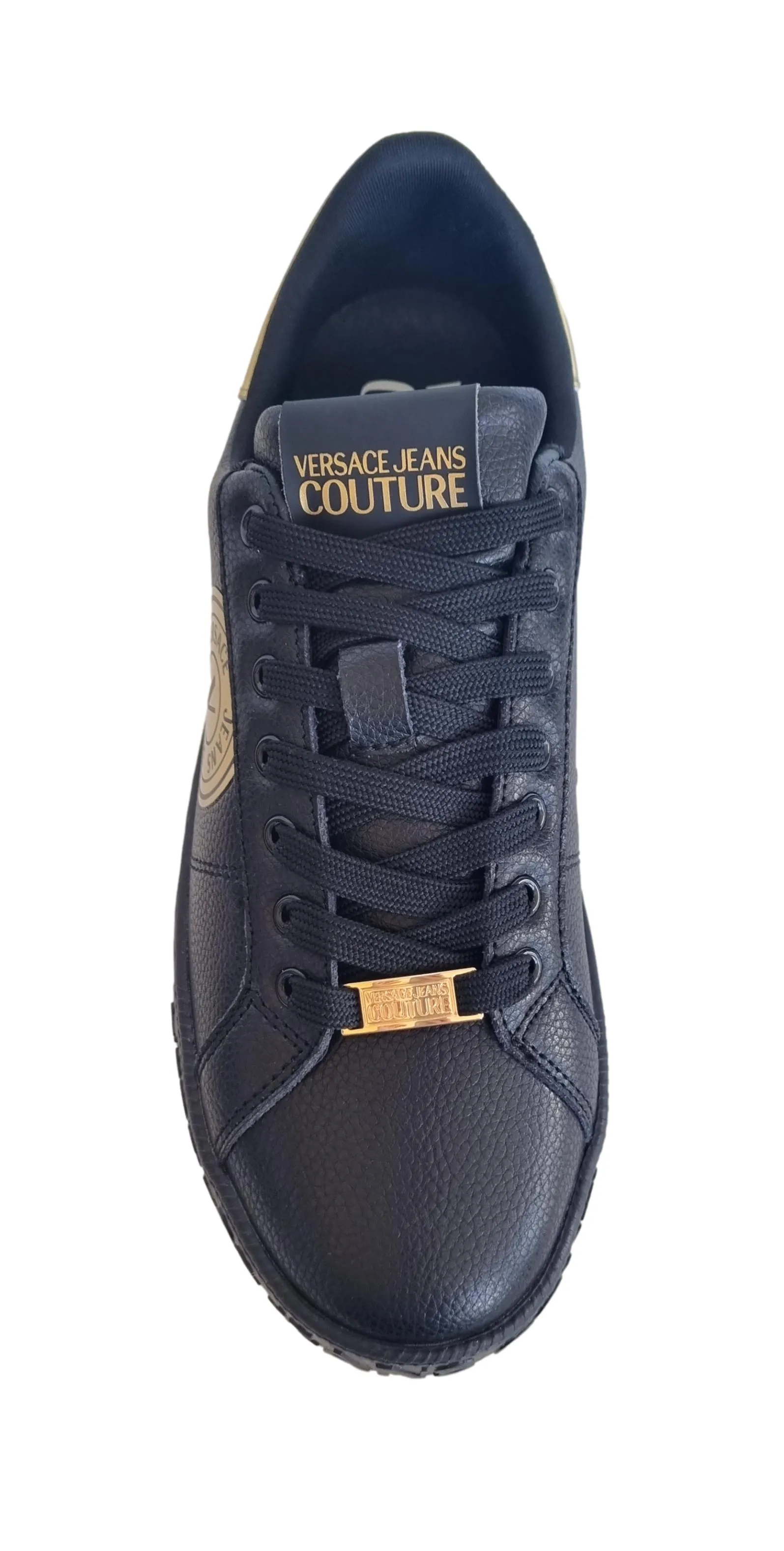 Zapatos deportivos Versace couture de piel para hombre 75YA3SK1 suela de corte n