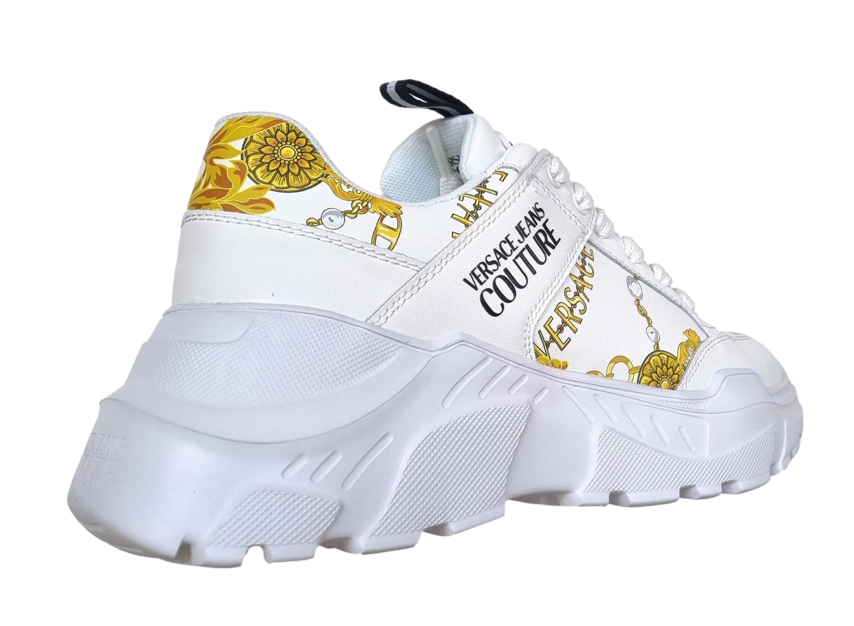 ZAPATOS DEPORTIVOS VERSACE DE PIEL PARA HOMBRE 75YA3SC2 SUELA SPEEDTRACK BLANCO