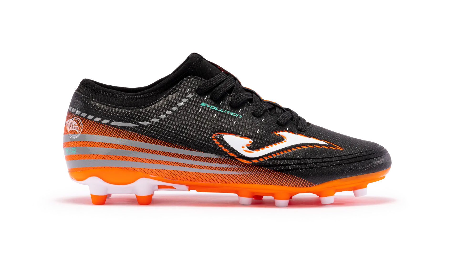 Zapatos Fútbol Hombre Joma Evolution Negro/Naranjo