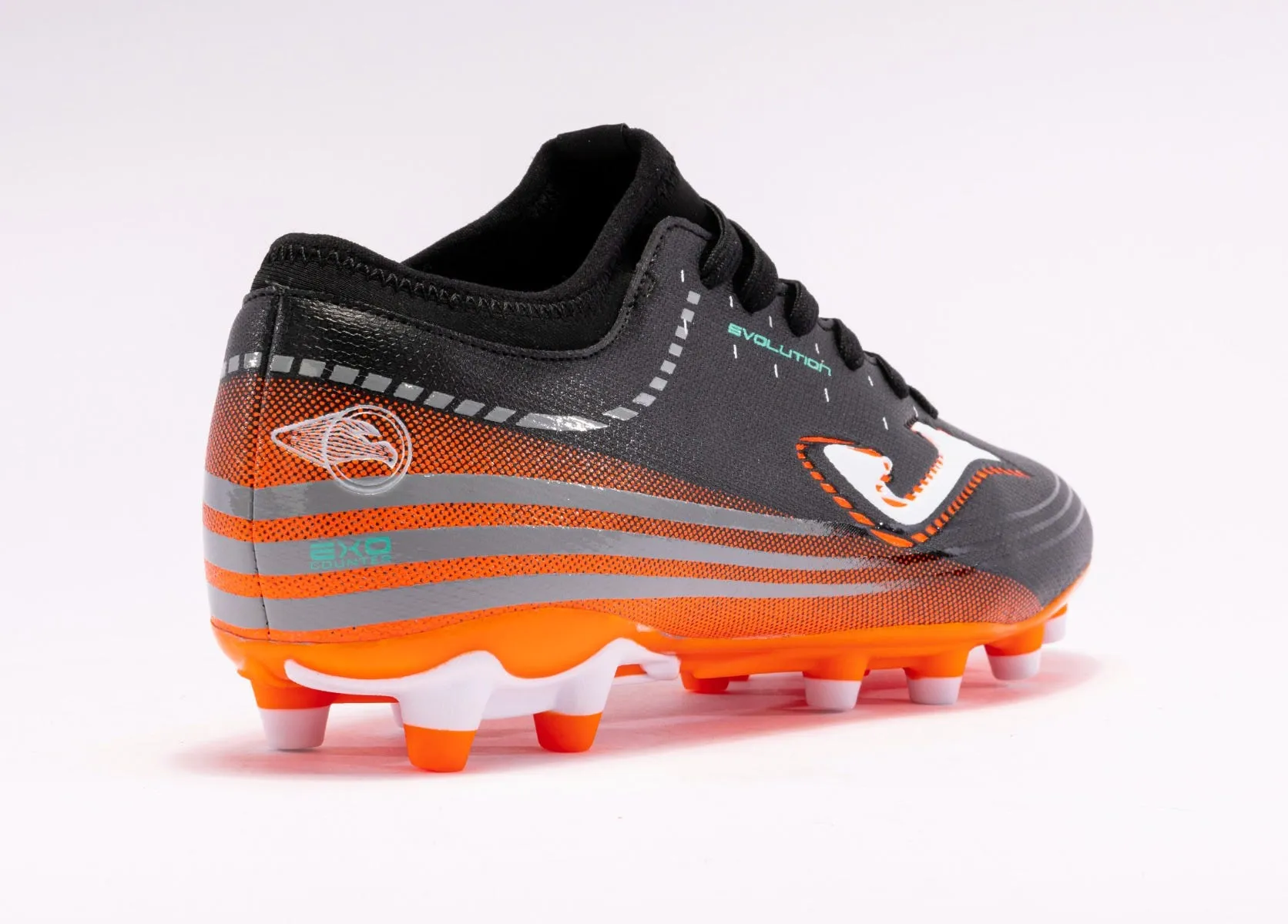 Zapatos Fútbol Hombre Joma Evolution Negro/Naranjo