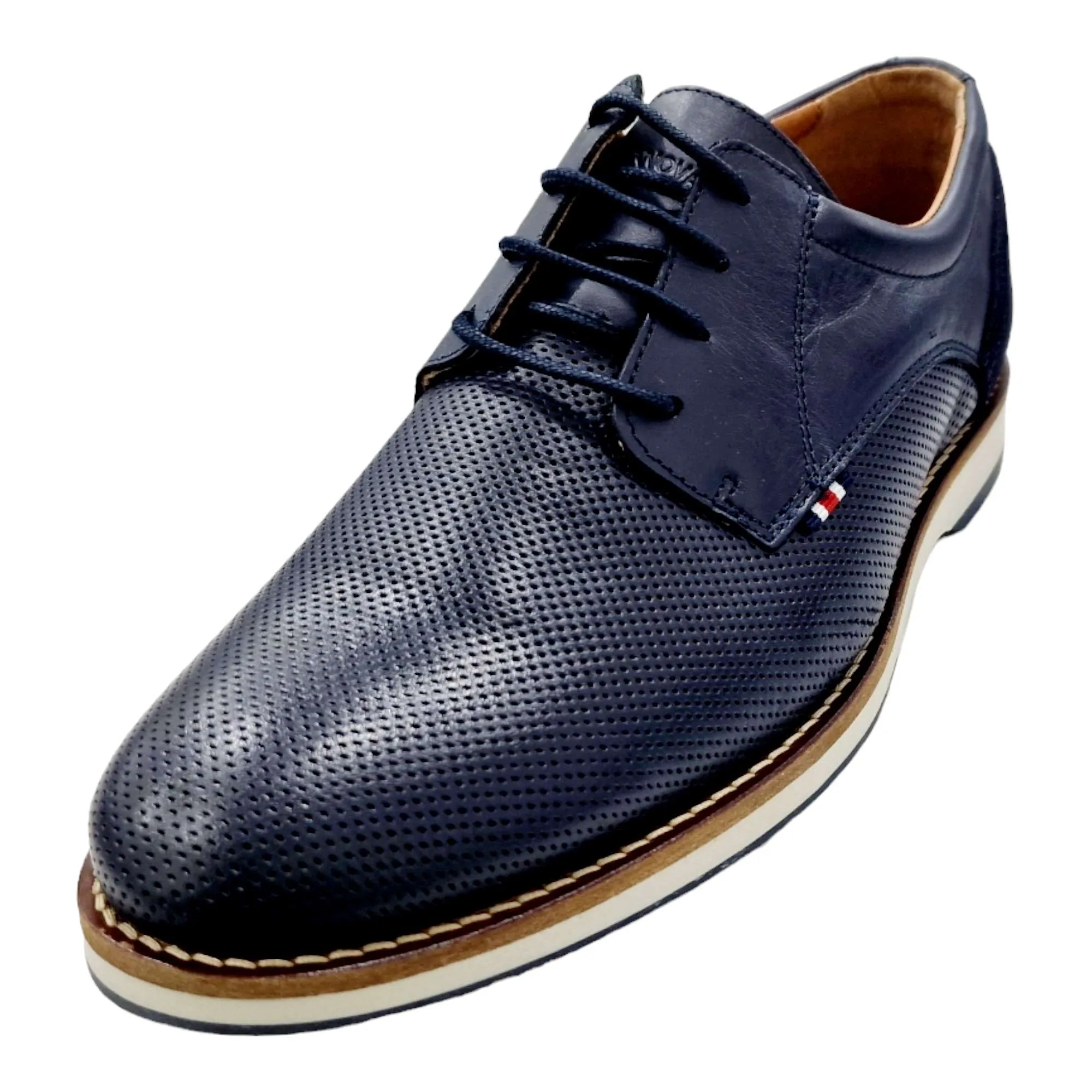 ZAPATOS HOMBRE BLUCHER PICADO CASUAL MARINO