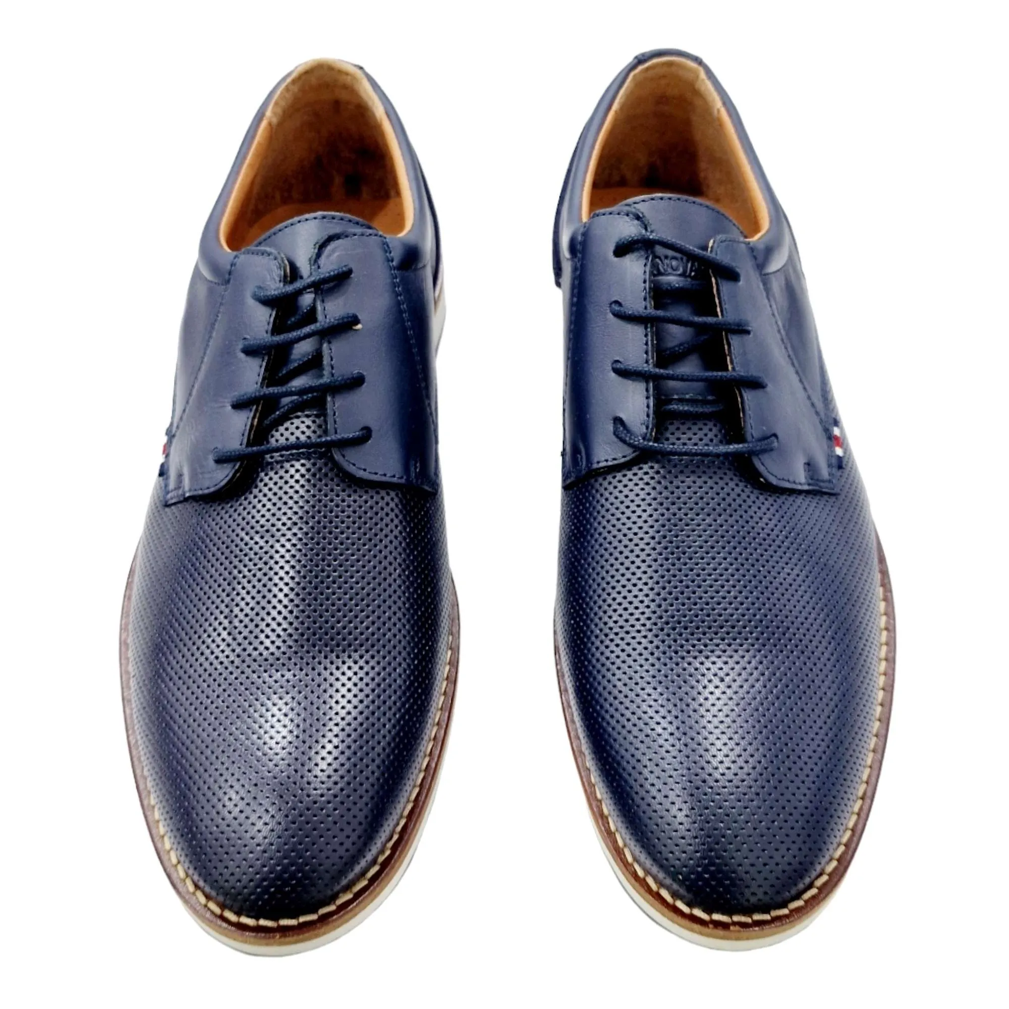 ZAPATOS HOMBRE BLUCHER PICADO CASUAL MARINO