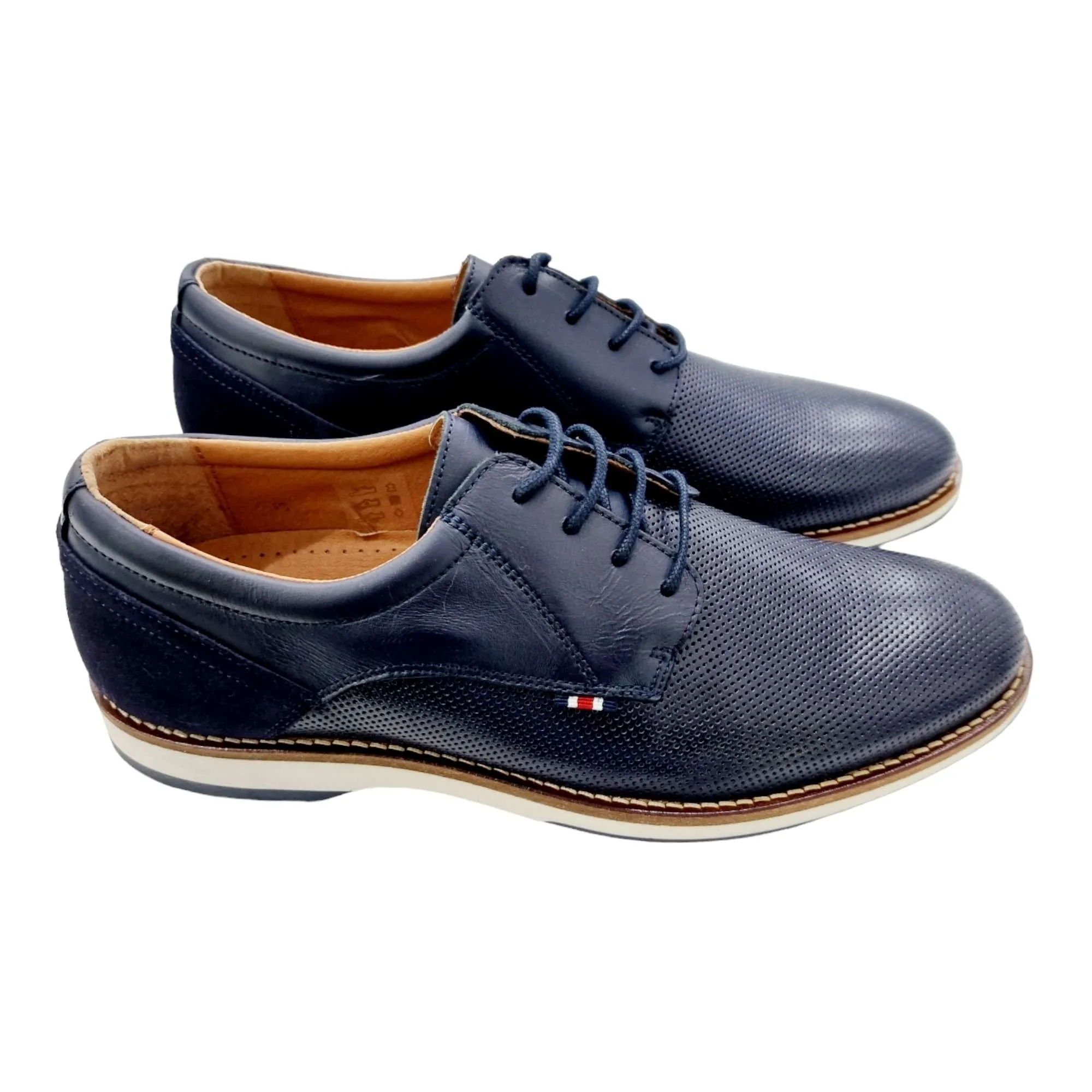 ZAPATOS HOMBRE BLUCHER PICADO CASUAL MARINO