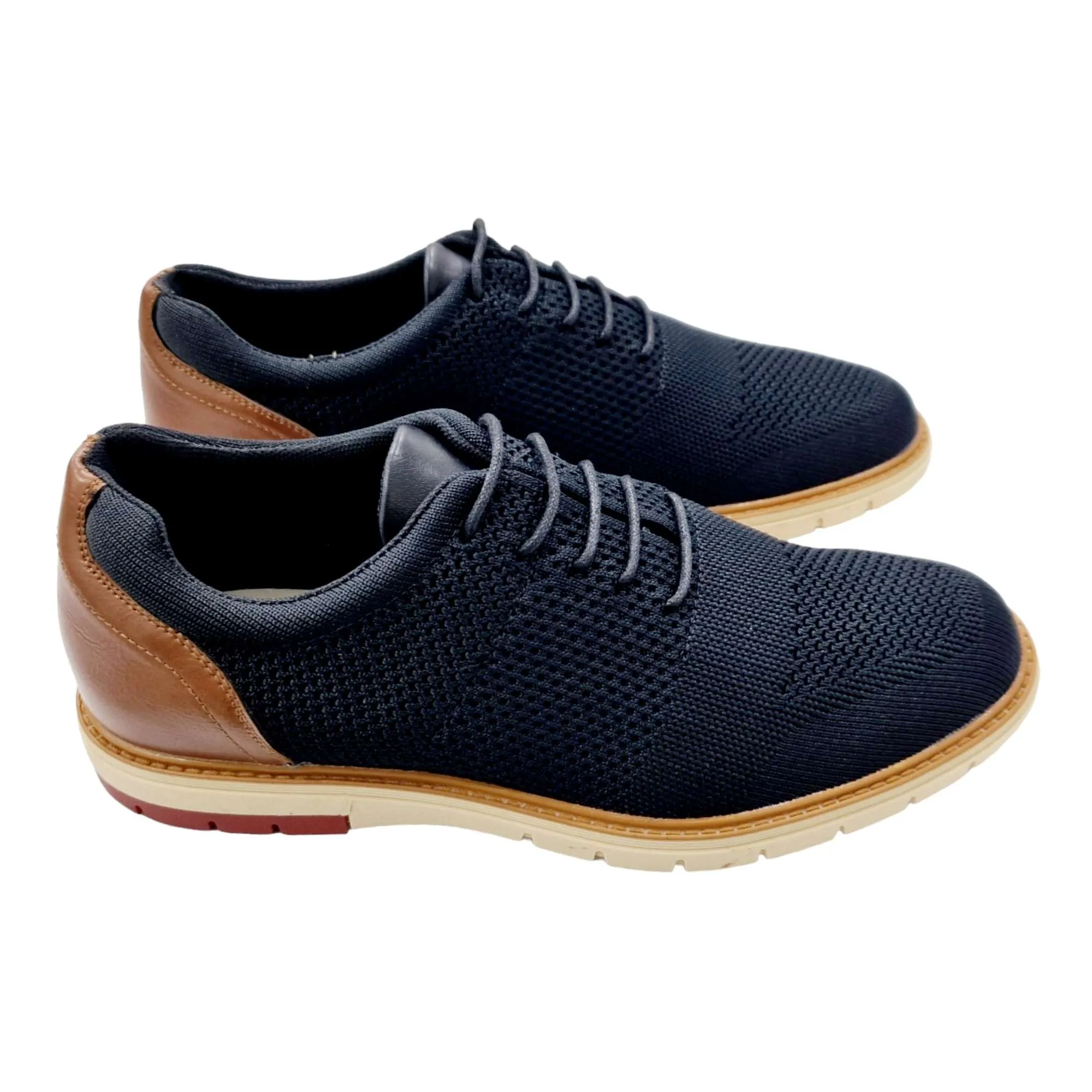 ZAPATOS HOMBRE BLUCHER TEJIDO ELÁSTICO NEGRO
