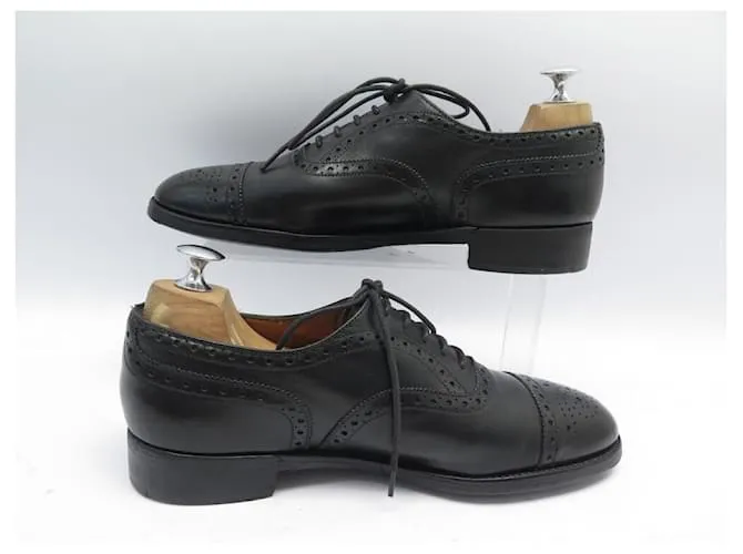 ZAPATOS JM WESTON 310 RICHELIEU BOUT FLORAL 6D 40 fin 39.5 los zapatos de cuero Negro 