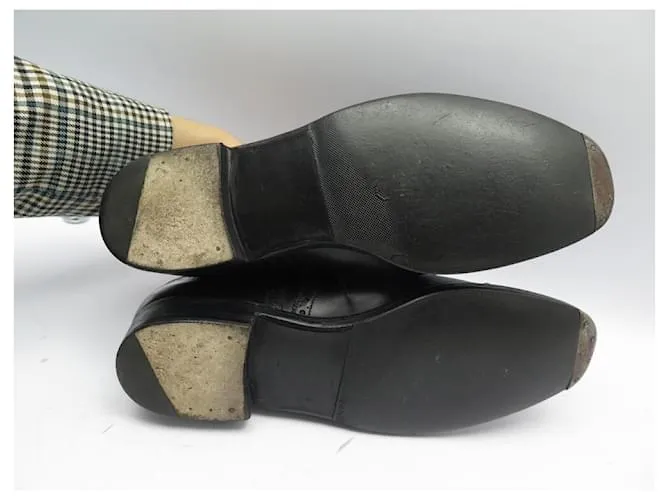 ZAPATOS JM WESTON 310 RICHELIEU BOUT FLORAL 6D 40 fin 39.5 los zapatos de cuero Negro 