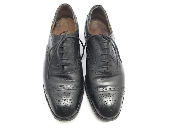 ZAPATOS JM WESTON 310 RICHELIEU BOUT FLORAL 6D 40 fin 39.5 los zapatos de cuero Negro 