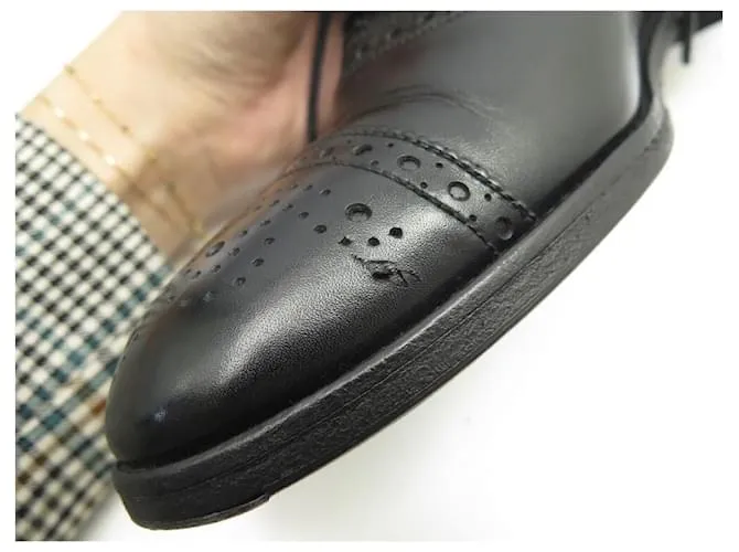 ZAPATOS JM WESTON 310 RICHELIEU BOUT FLORAL 6D 40 fin 39.5 los zapatos de cuero Negro 