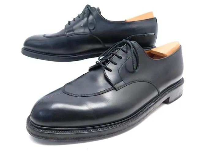 ZAPATOS JM WESTON 598 CAZA MEDIA DERBY 10.5D 44.5 Zapatos de cuero negro 