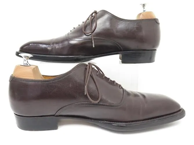 ZAPATOS JM WESTON 634 BEAUBOURG RICHELIEU 8mi 42 Amplio 42.5 los zapatos de cuero Castaño 