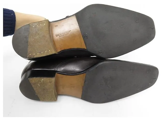 ZAPATOS JM WESTON 634 BEAUBOURG RICHELIEU 8mi 42 Amplio 42.5 los zapatos de cuero Castaño 