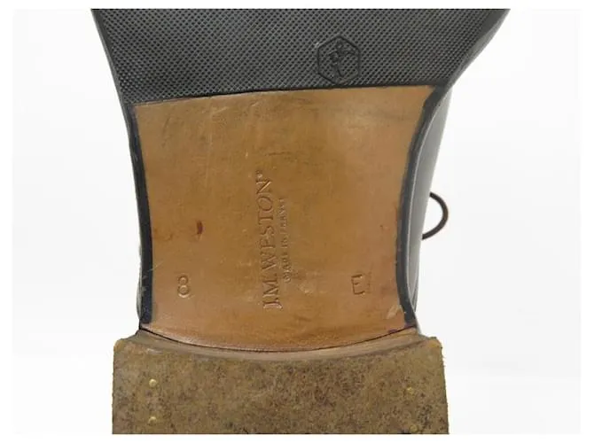 ZAPATOS JM WESTON 634 BEAUBOURG RICHELIEU 8mi 42 Amplio 42.5 los zapatos de cuero Castaño 