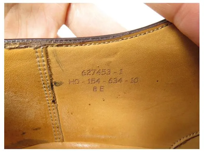 ZAPATOS JM WESTON 634 BEAUBOURG RICHELIEU 8mi 42 Amplio 42.5 los zapatos de cuero Castaño 