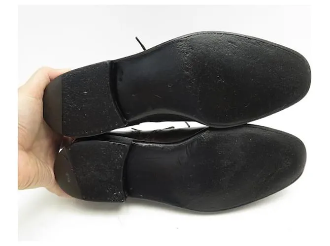 ZAPATOS JM WESTON RICHELIEU 410 punta floreada 7.5D 41.5 zapatos de cuero marrón Castaño 