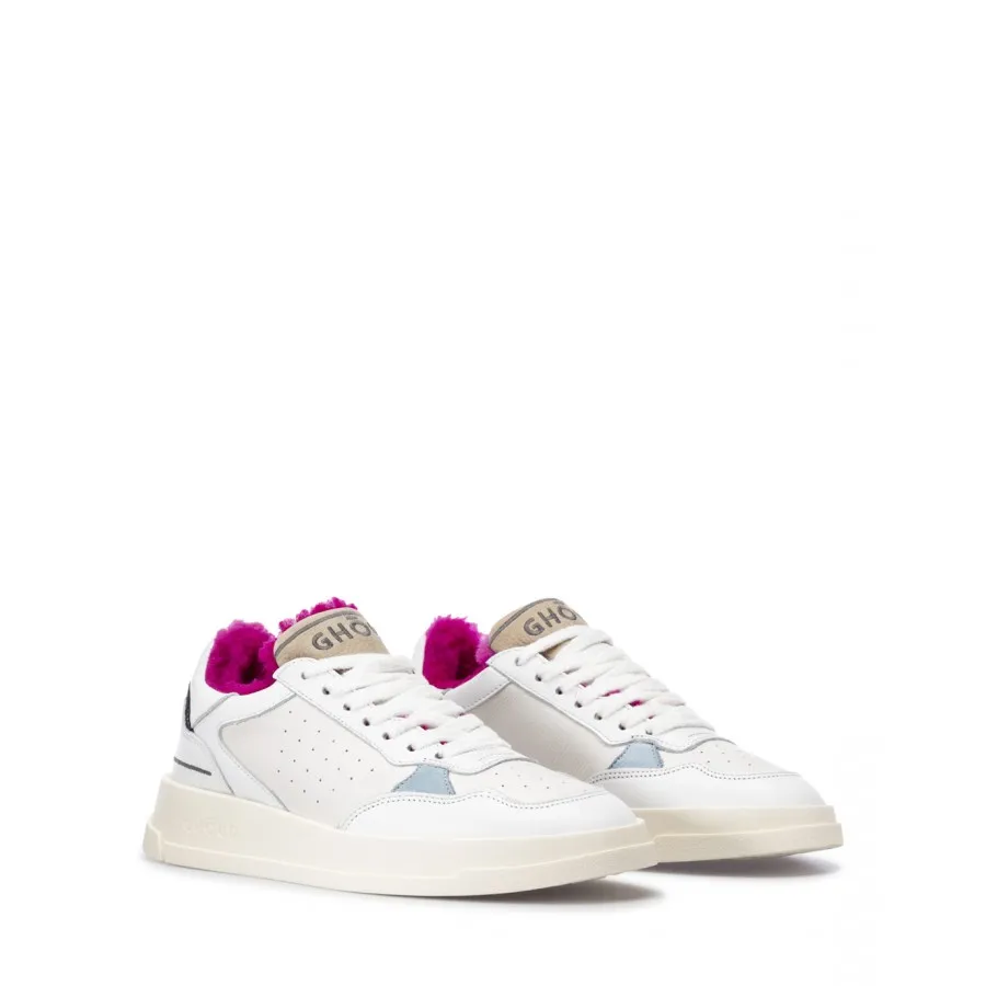 Zapatos Mujeres Sneakers GHOUD TWLW CX17 Wht Fucsia Cuero Blanco