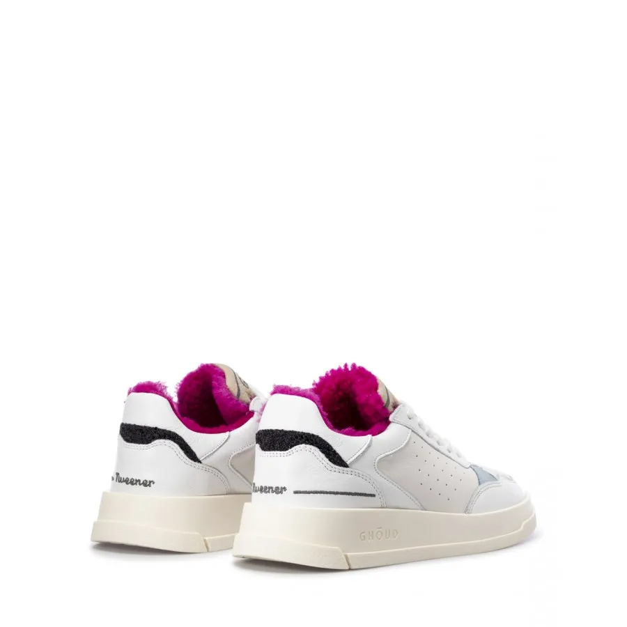 Zapatos Mujeres Sneakers GHOUD TWLW CX17 Wht Fucsia Cuero Blanco