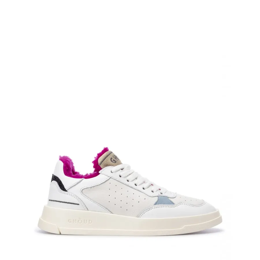Zapatos Mujeres Sneakers GHOUD TWLW CX17 Wht Fucsia Cuero Blanco