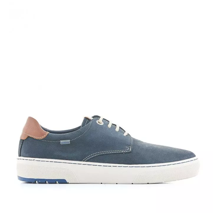 Zapatos sport Baerchi azules con detalles en cuero