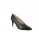 Zapatos tacón Angel Alarcón negros con punta fina y  plantilla acolchada