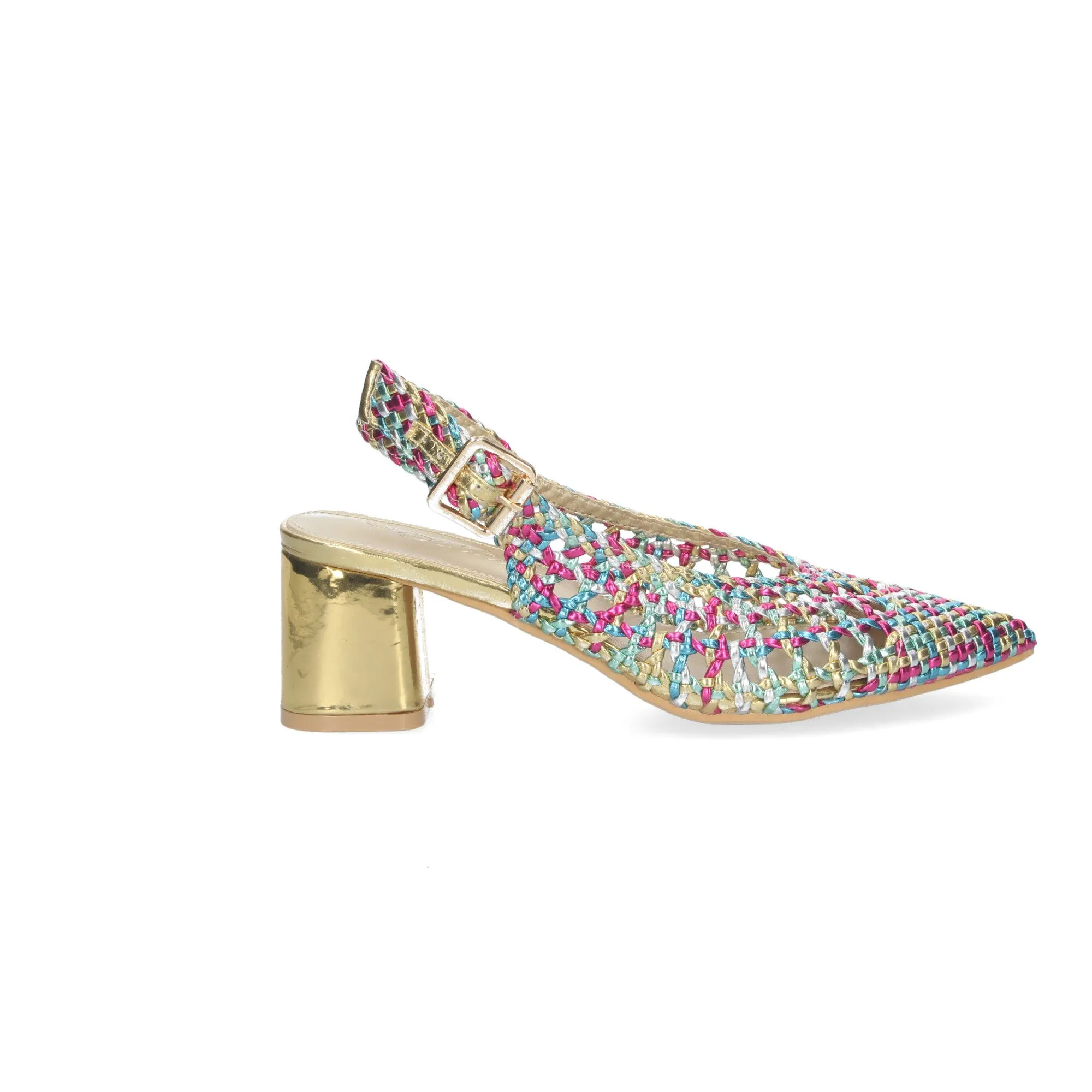 ZAPATOS TACóN ESTILO SALóN ENTRELAZADO MULTICOLOR MUJER GZ3Q1