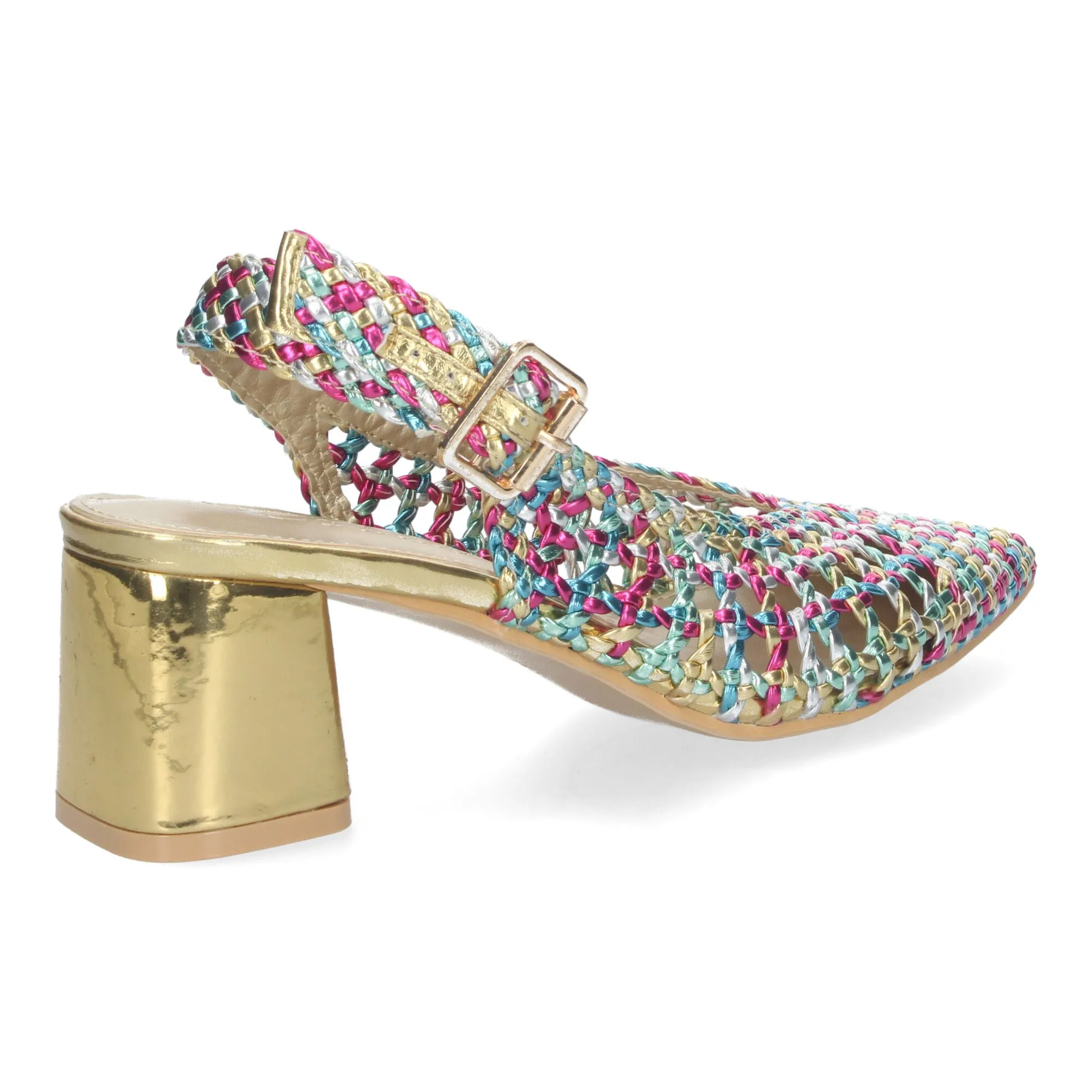 ZAPATOS TACóN ESTILO SALóN ENTRELAZADO MULTICOLOR MUJER GZ3Q1