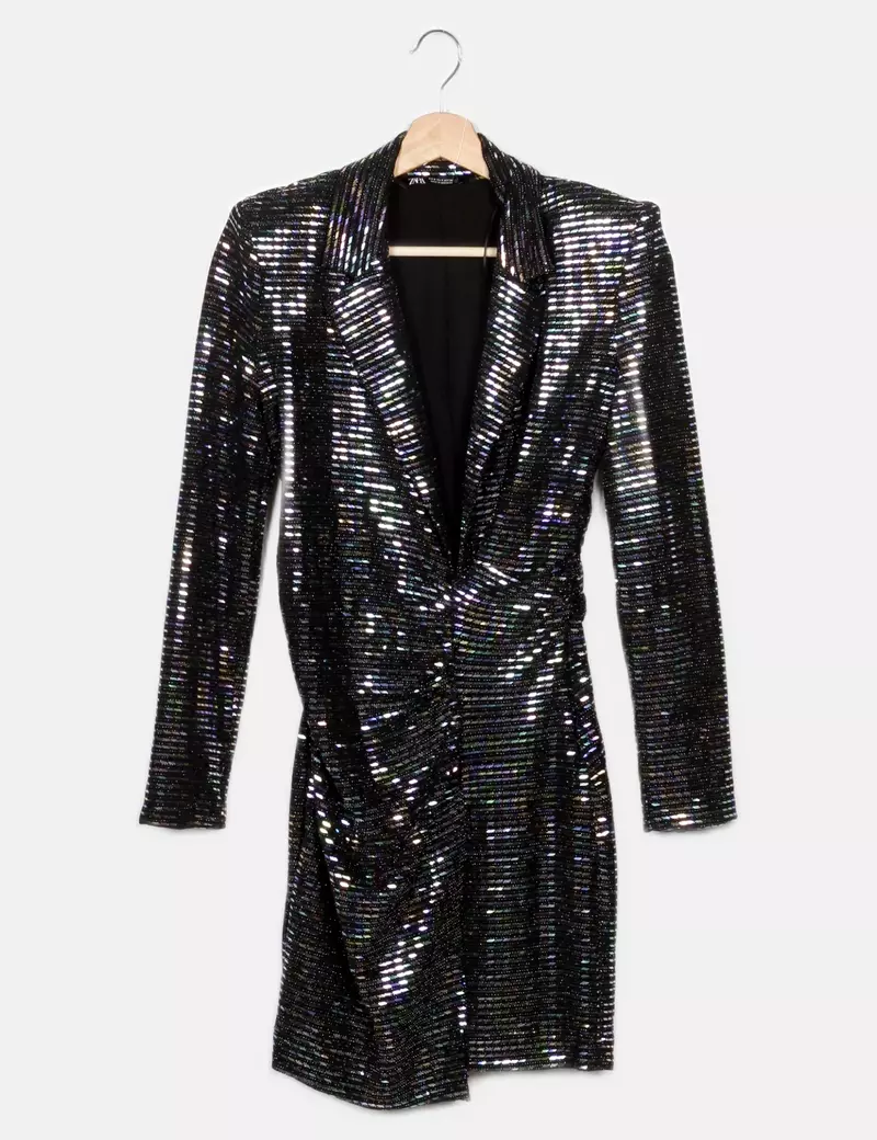 Zara Vestido formal lentejuelas